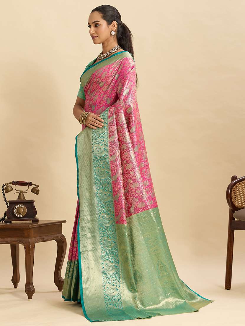 women self design banarasi saree with blouse - 22187789 -  Standard Image - 2