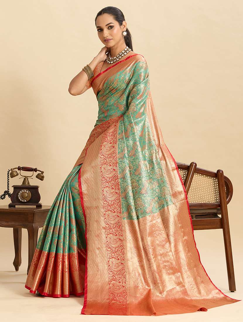 women self design banarasi saree with blouse - 22187790 -  Standard Image - 2