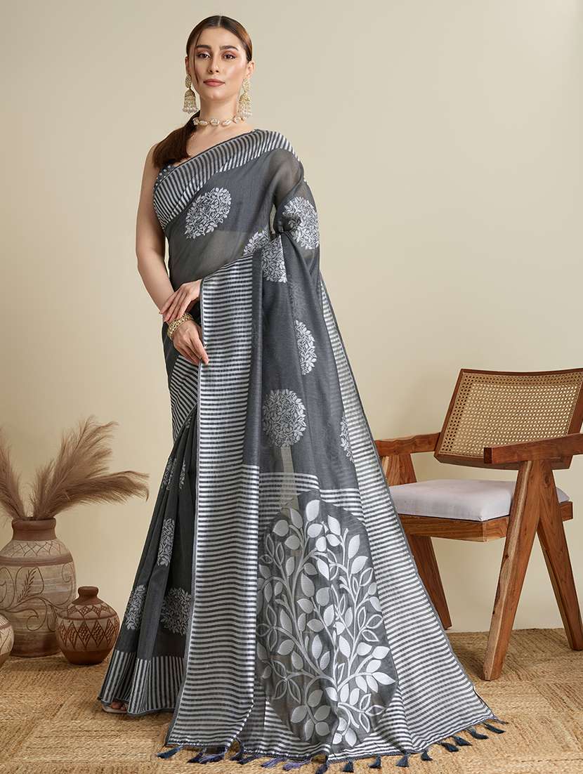 women self design bordered saree with blouse - 22187809 -  Standard Image - 2
