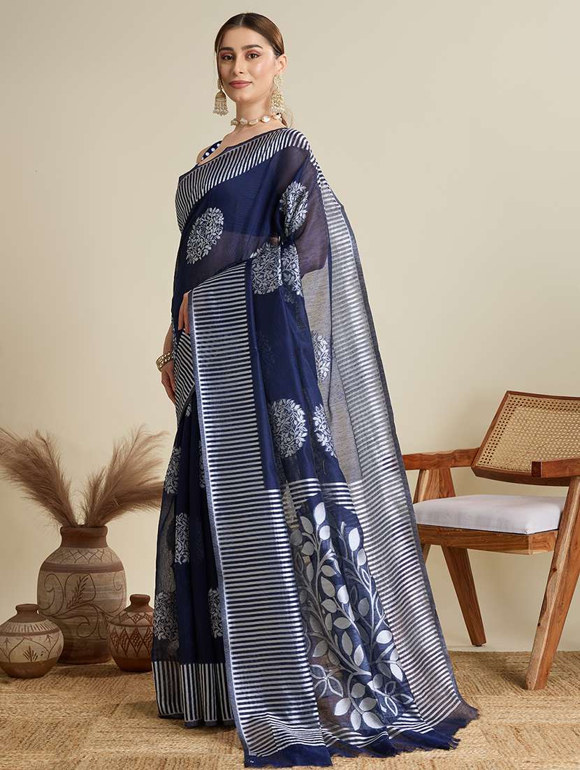women self design bordered saree with blouse - 22187812 -  Standard Image - 2