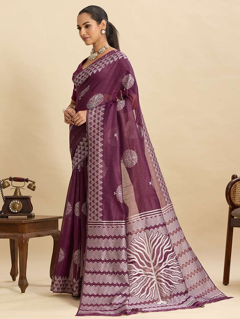 women self design bordered saree with blouse - 22187815 -  Standard Image - 2