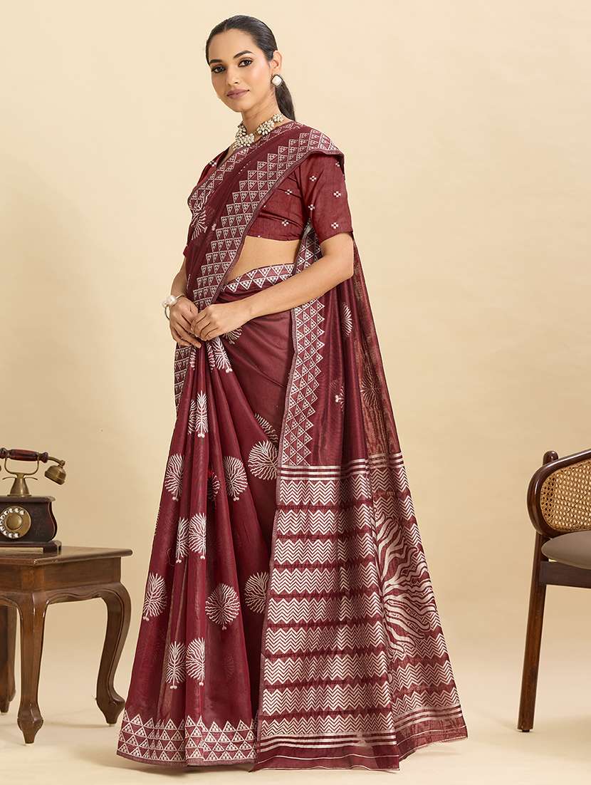 women self design bordered saree with blouse - 22187816 -  Standard Image - 2