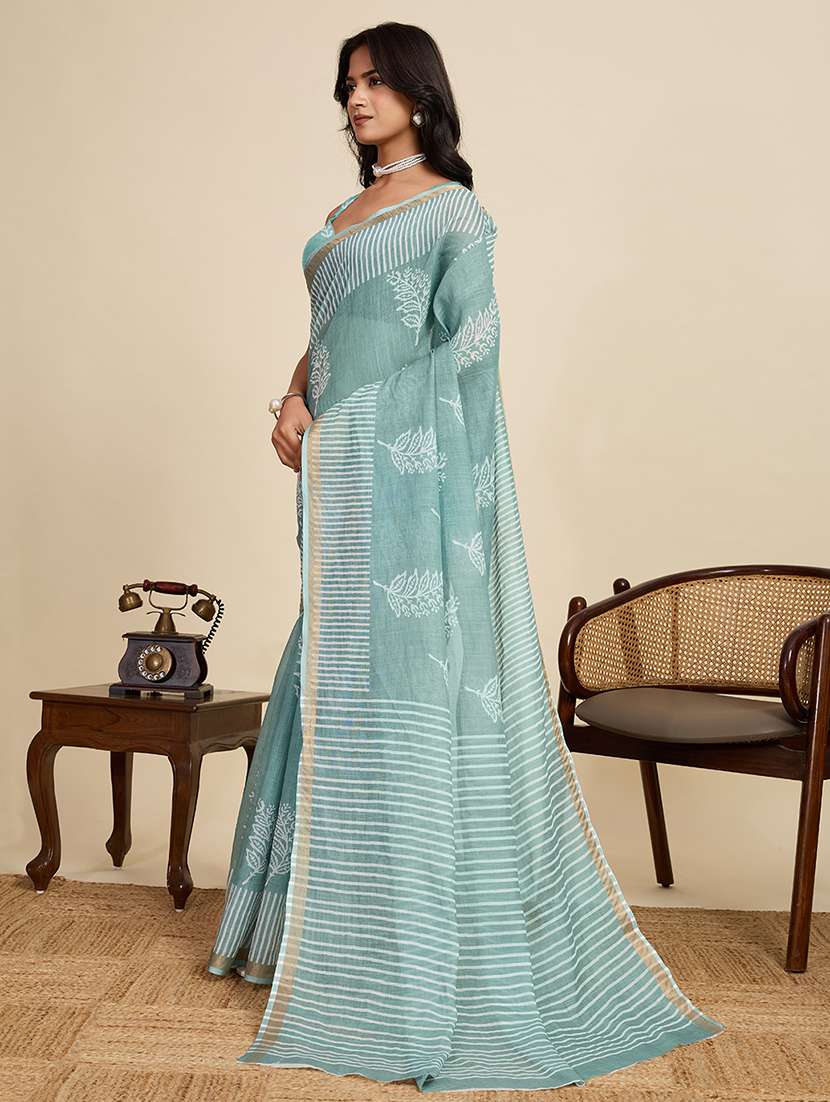 women printed casual wear saree with blouse - 22187851 -  Standard Image - 2