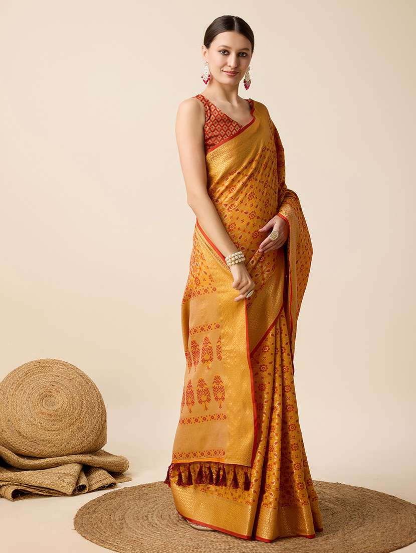 women self design patola saree with blouse - 22187872 -  Standard Image - 2