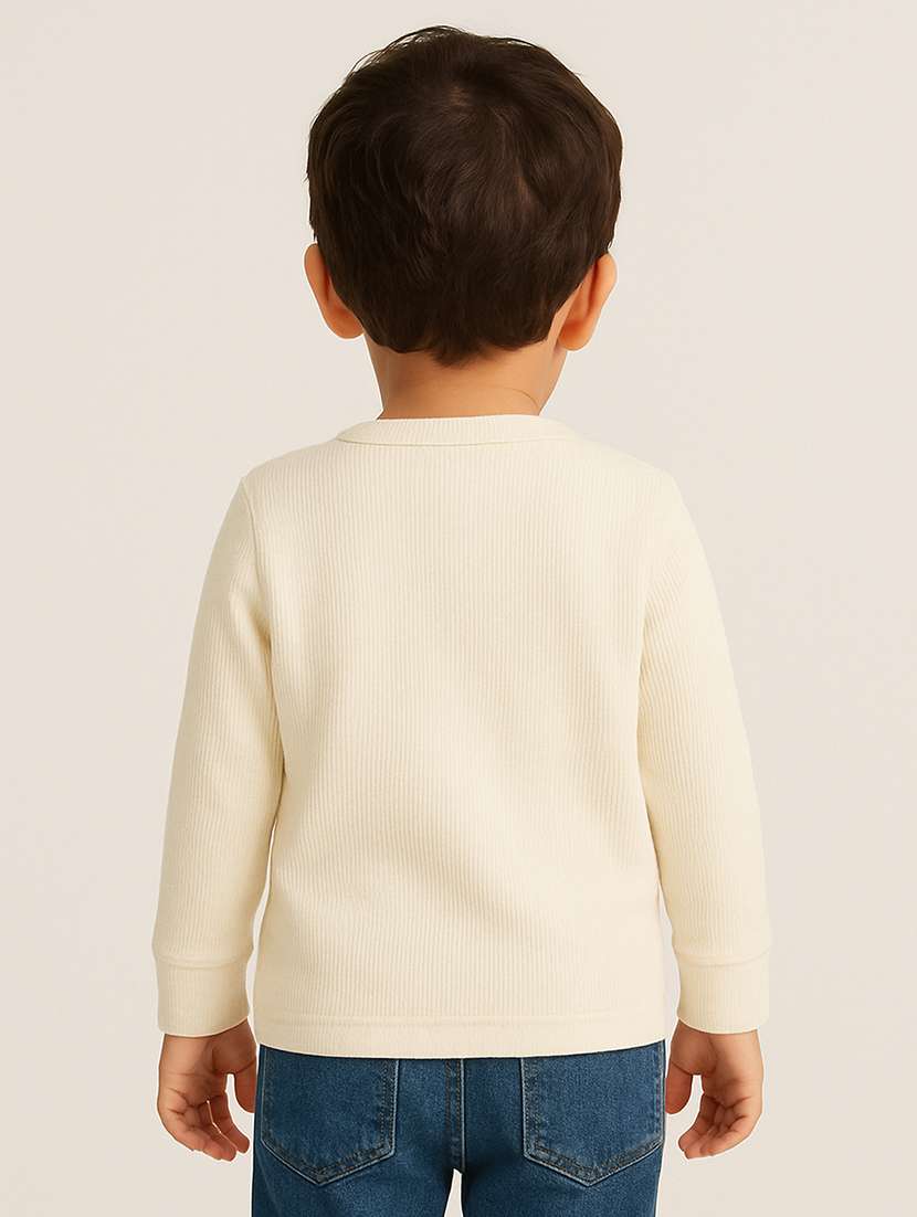 boys cream long sleeve thermal top - 22187935 -  Standard Image - 2