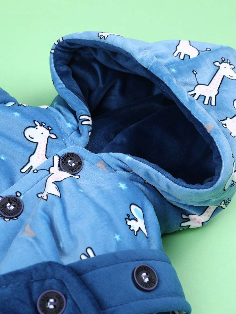 kids printed long sleeve winterwear dungaree set - 22217065 -  Standard Image - 2