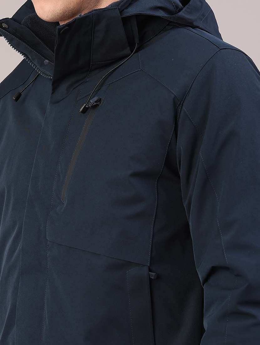 men solid long sleeve hooded puffer jacket - 22217088 -  Standard Image - 2