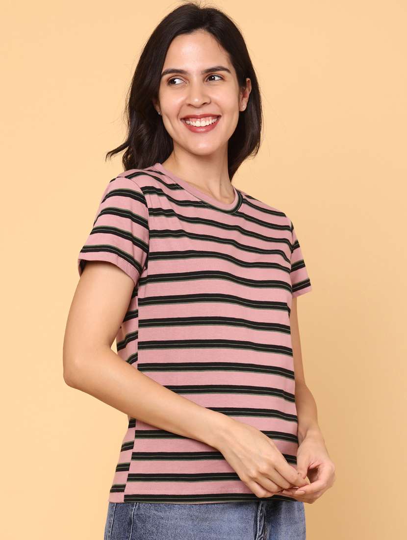women striped short sleeve t-shirt - 22217098 -  Standard Image - 2