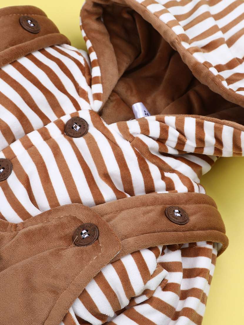 kids striped long sleeve winterwear dungaree set - 22217172 -  Standard Image - 2