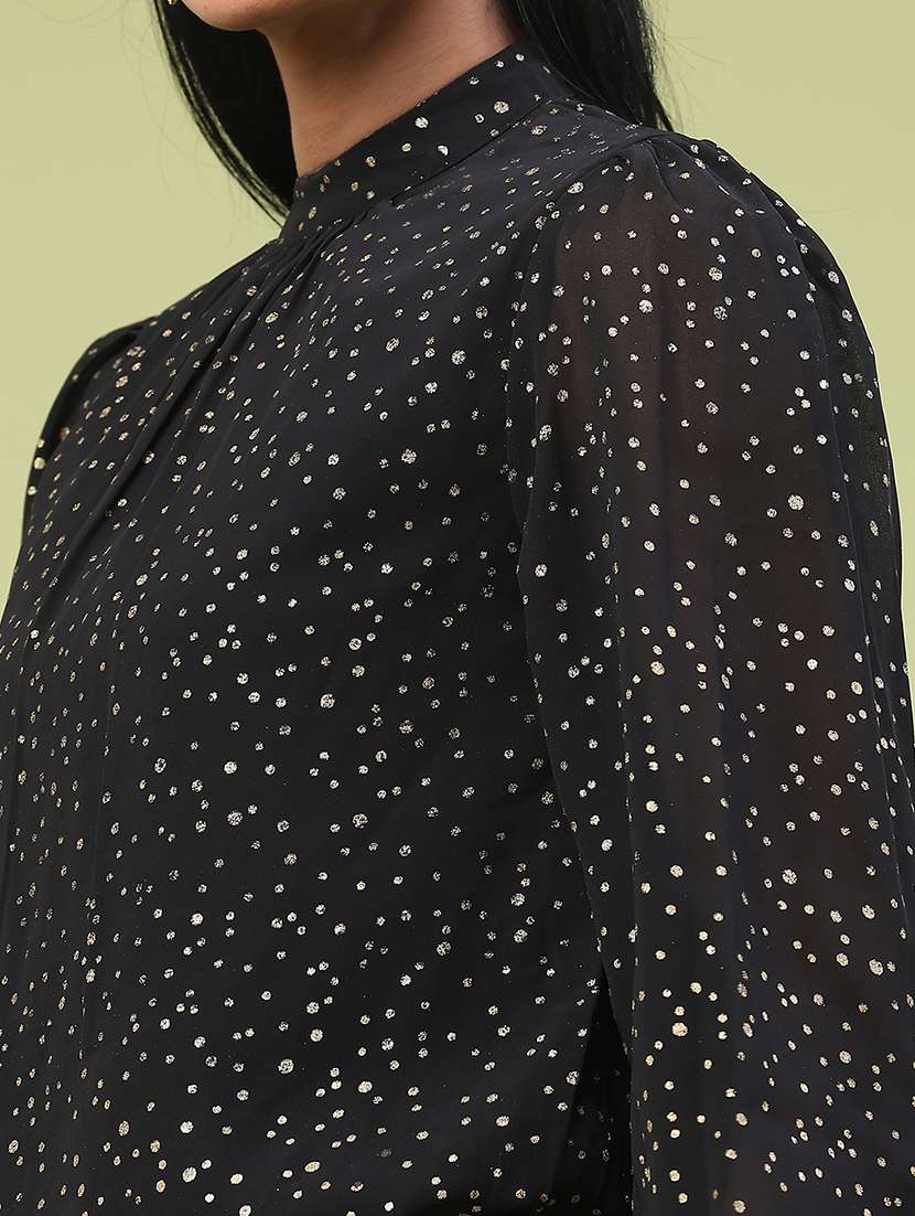 women black polyester regular top - 22217179 -  Standard Image - 2