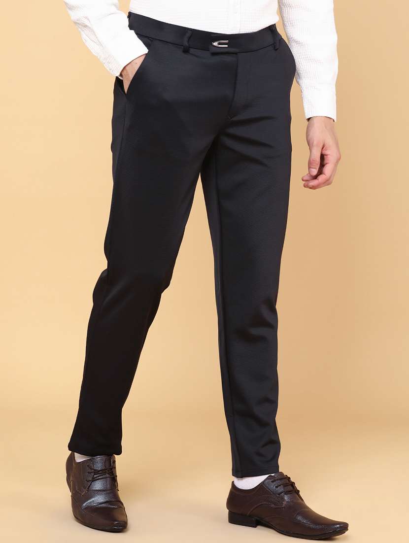 men black cotton chinos casual trouser - 22217286 -  Standard Image - 2