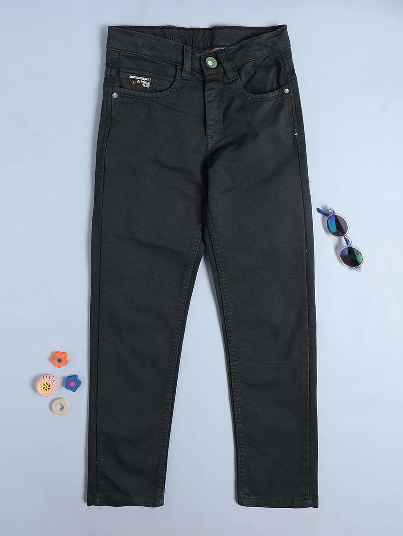 olive poly cotton plain jean - 22217335 -  Standard Image - 2