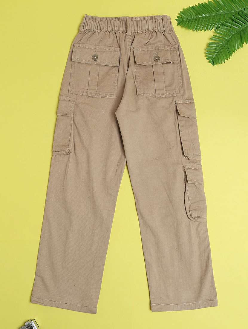 boys solid mid rise cargo - 22217349 -  Standard Image - 2