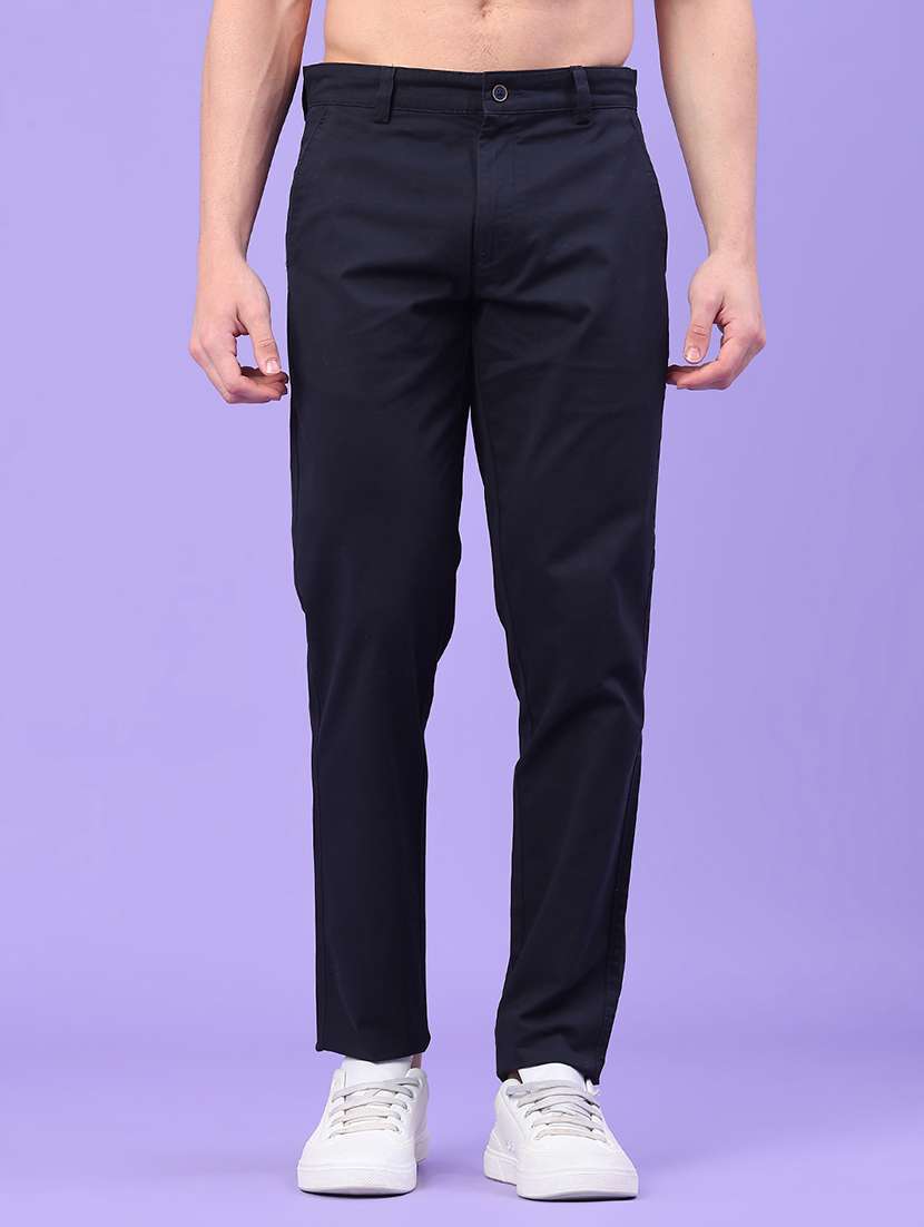 men solid mid rise chino - 22217405 -  Standard Image - 2