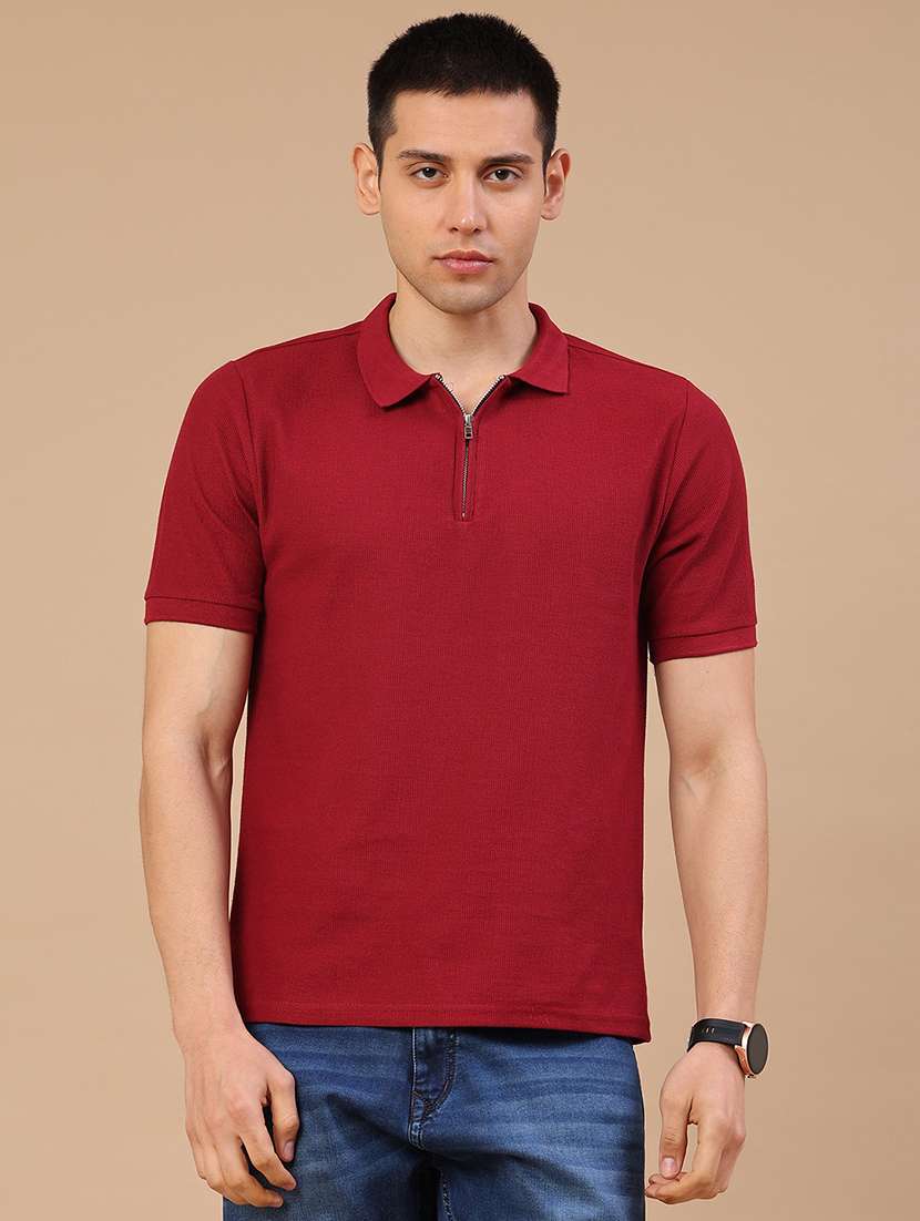 men self design short sleeve slim fit polo t-shirt - 22217431 -  Standard Image - 2