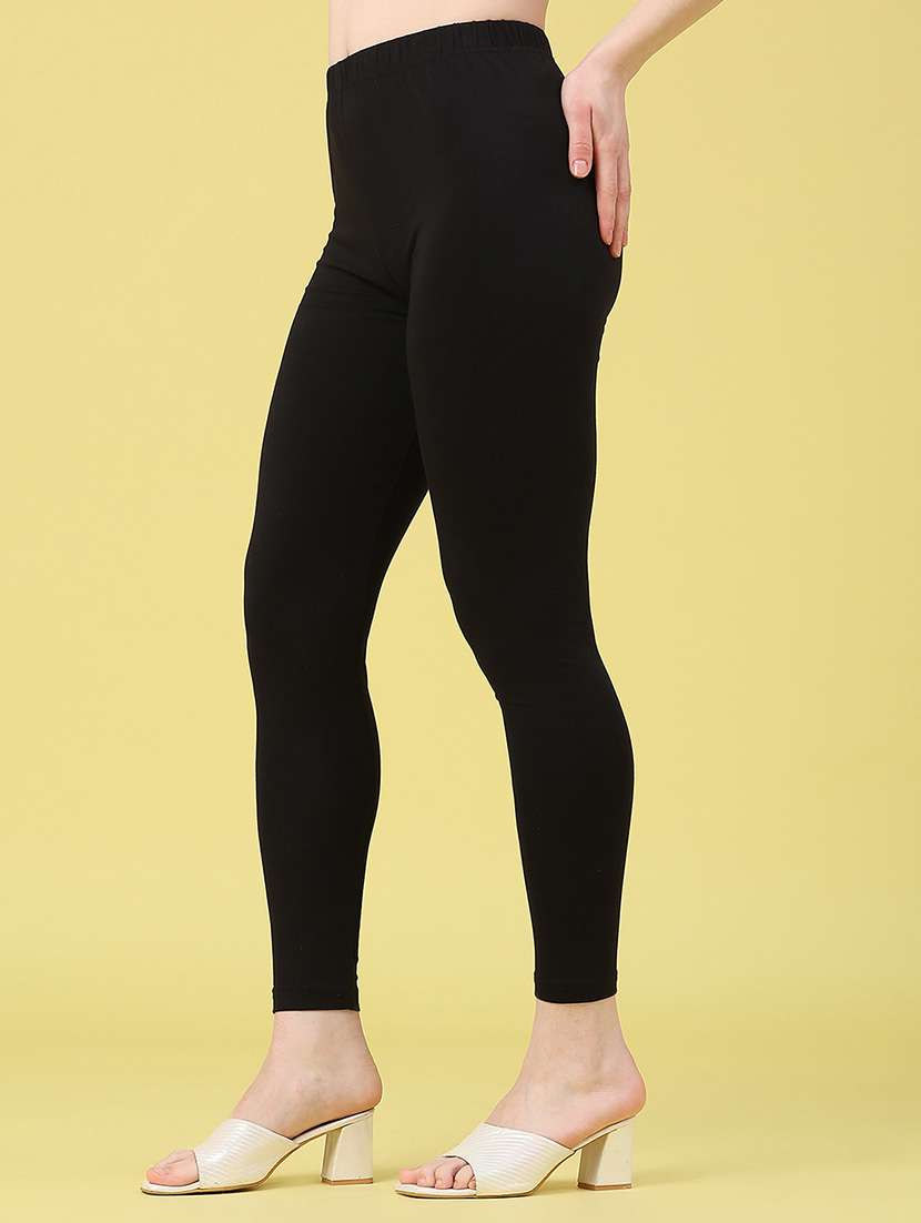 women solid mid rise legging - 22217445 -  Standard Image - 2