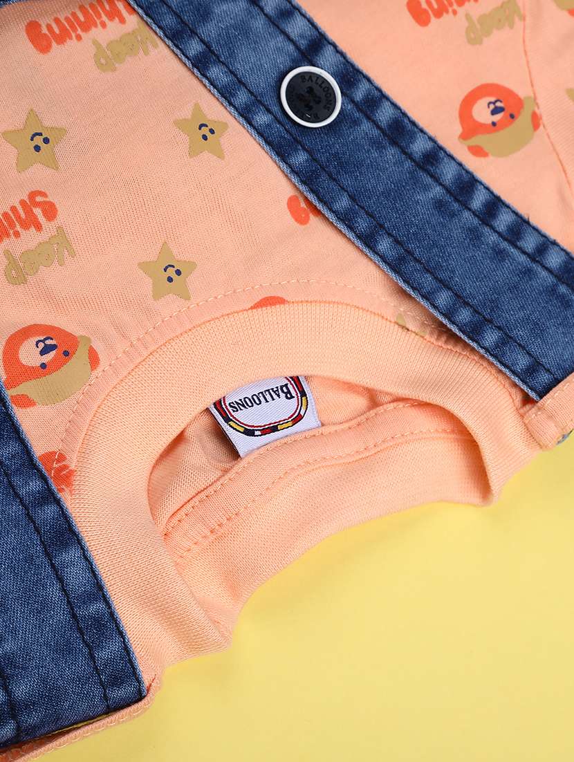 kids printed t-shirt with dungree set - 22217540 -  Standard Image - 2