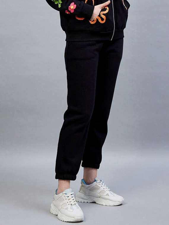 black cotton joggers - 22217670 -  Standard Image - 2