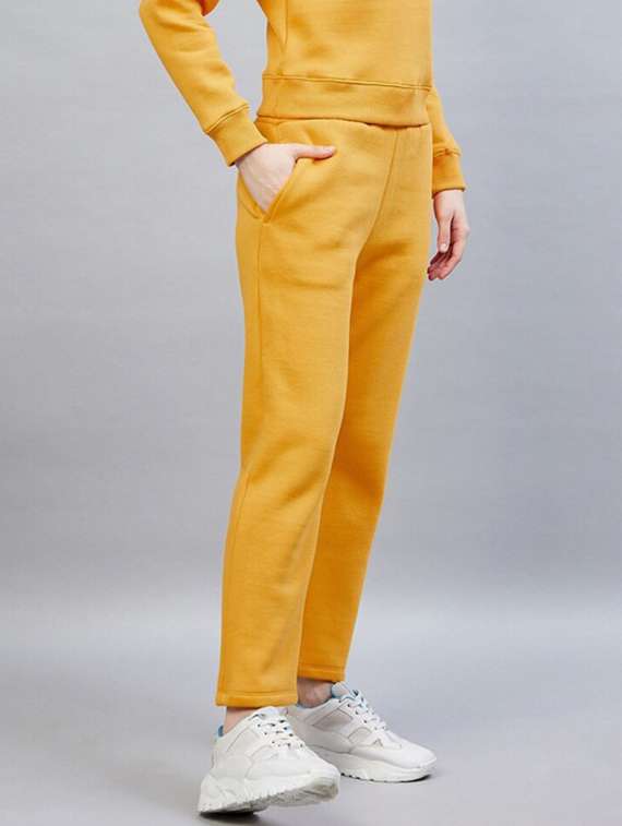 women solid mid rise track pant - 22217677 -  Standard Image - 2