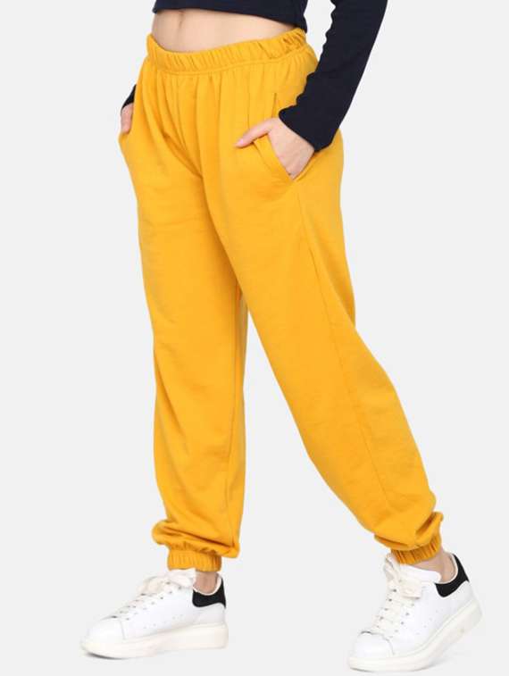 yellow cotton joggers - 22217724 -  Standard Image - 2