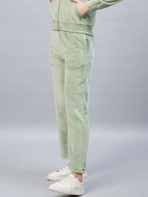 women solid mid rise track pant - 22217732 -  Standard Image - 2