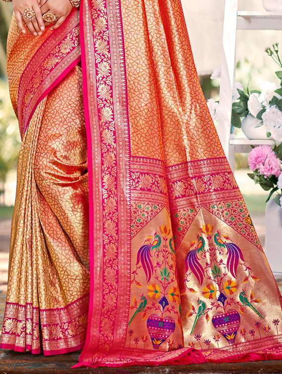 women self design kanjivaram saree with blouse - 22217768 -  Standard Image - 2