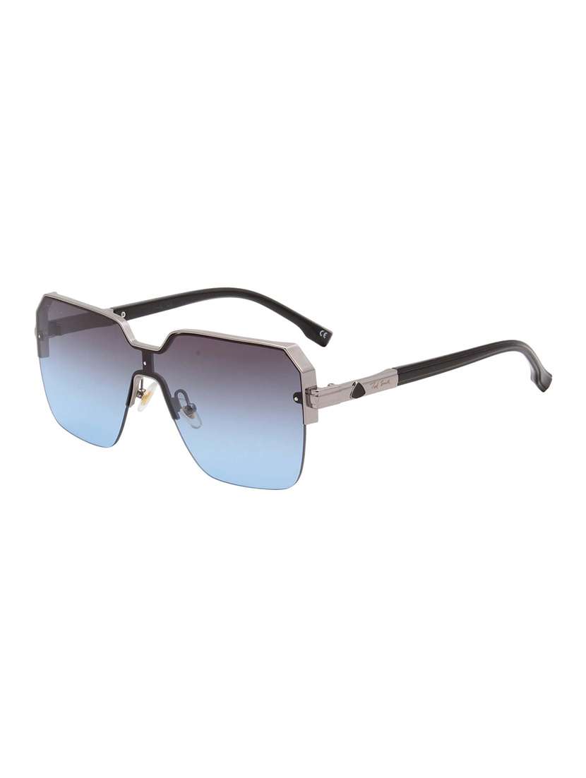 ted smith unisex square sunglasses i 100% uv protection  i  grey blue colour lens - 22217833 -  Standard Image - 2