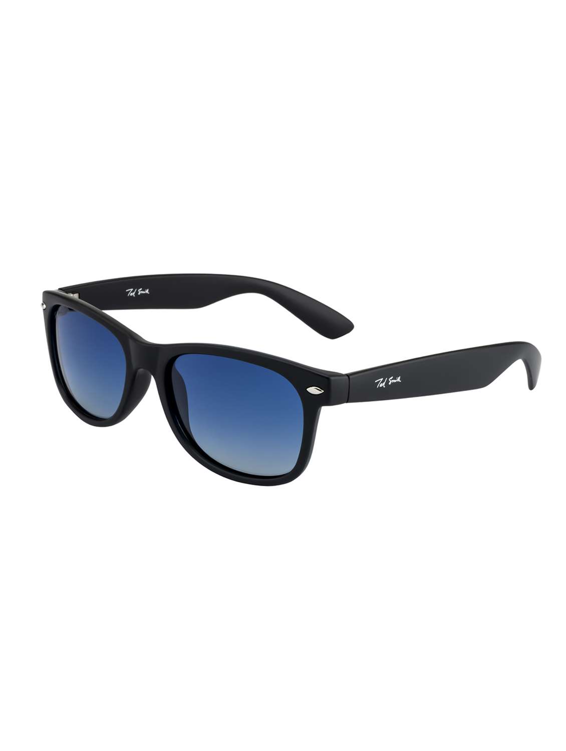 ted smith unisex wayfarer sunglasses polarized  i  blue graded colour lens - 22217838 -  Standard Image - 2