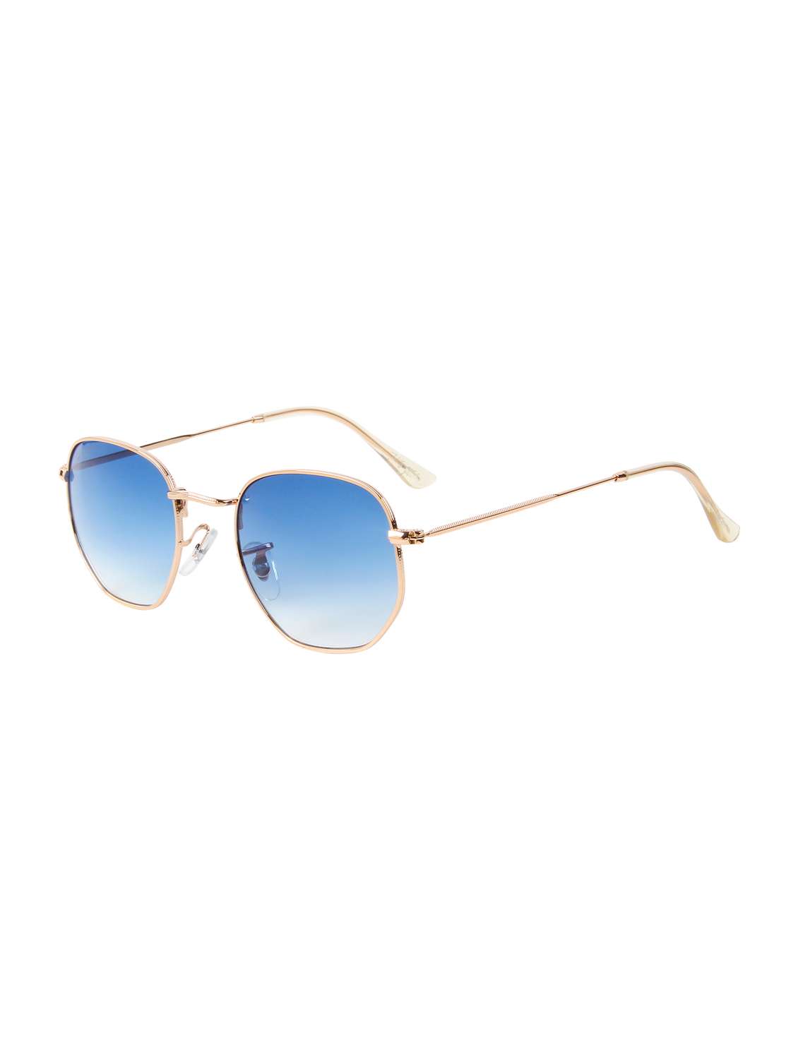 ted smith unisex hexagnal sunglasses i 100% uv protection  i  blue graded colour lens - 22217842 -  Standard Image - 2