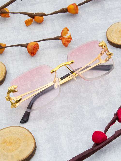 ted smith unisex wayfarer sunglasses i 100% uv protection  i  pink colour lens - 22217857 -  Standard Image - 0