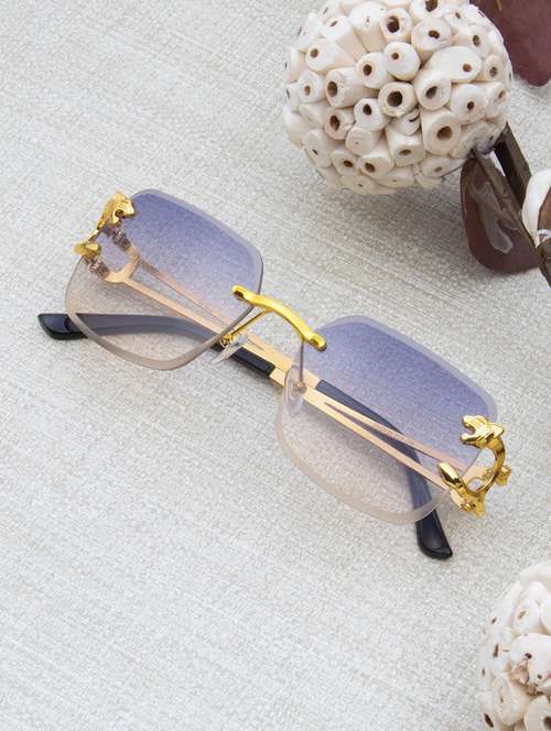 ted smith unisex wayfarer sunglasses i 100% uv protection  i  blue yellow colour lens - 22217858 -  Standard Image - 0