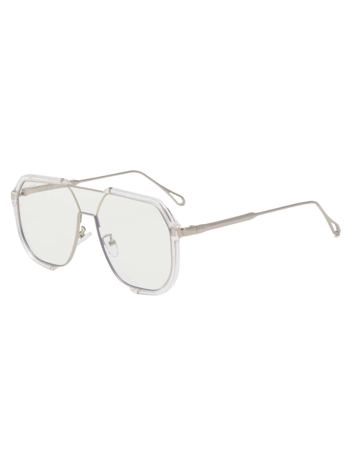 ted smith unisex aviator sunglasses i 100% uv protection  i  clear colour lens - 22217874 -  Standard Image - 2