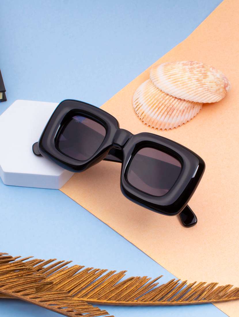 ted smith unisex square sunglasses i 100% uv protection  i  grey colour lens
