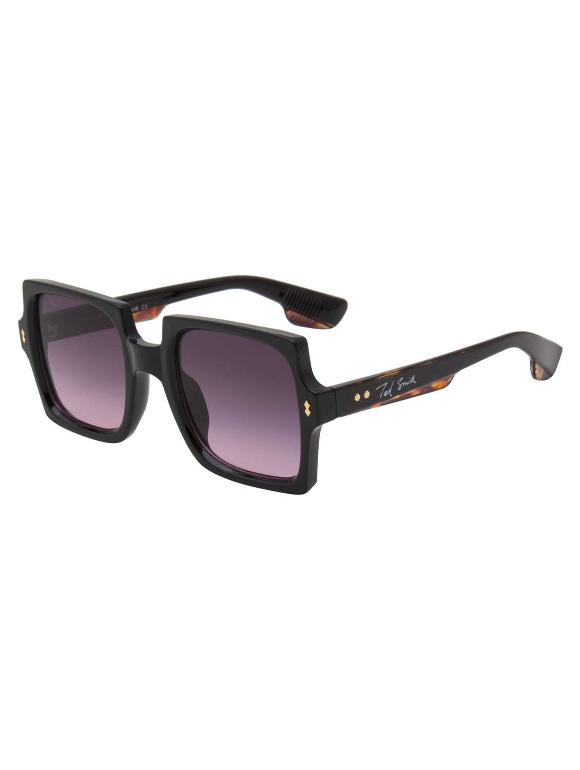 ted smith unisex square sunglasses i 100% uv protection  i  purple graded colour lens - 22217903 -  Standard Image - 2