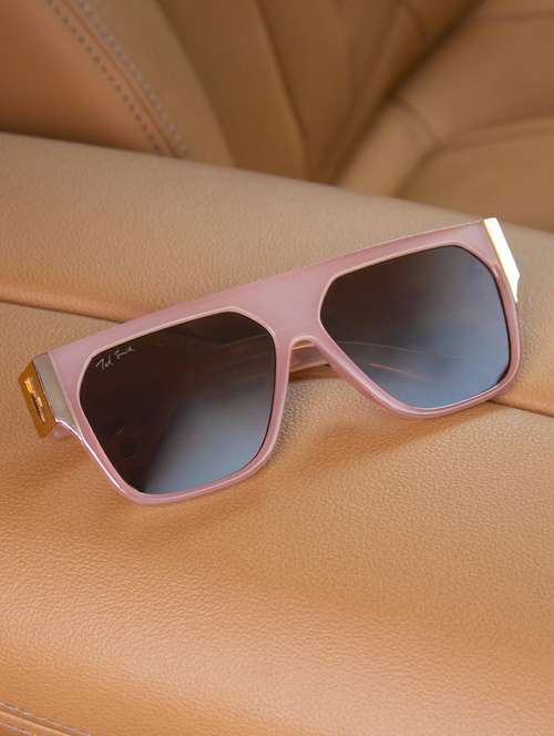 ted smith unisex wayfarer sunglasses i 100% uv protection  i  brown colour lens - 22217913 -  Standard Image - 0