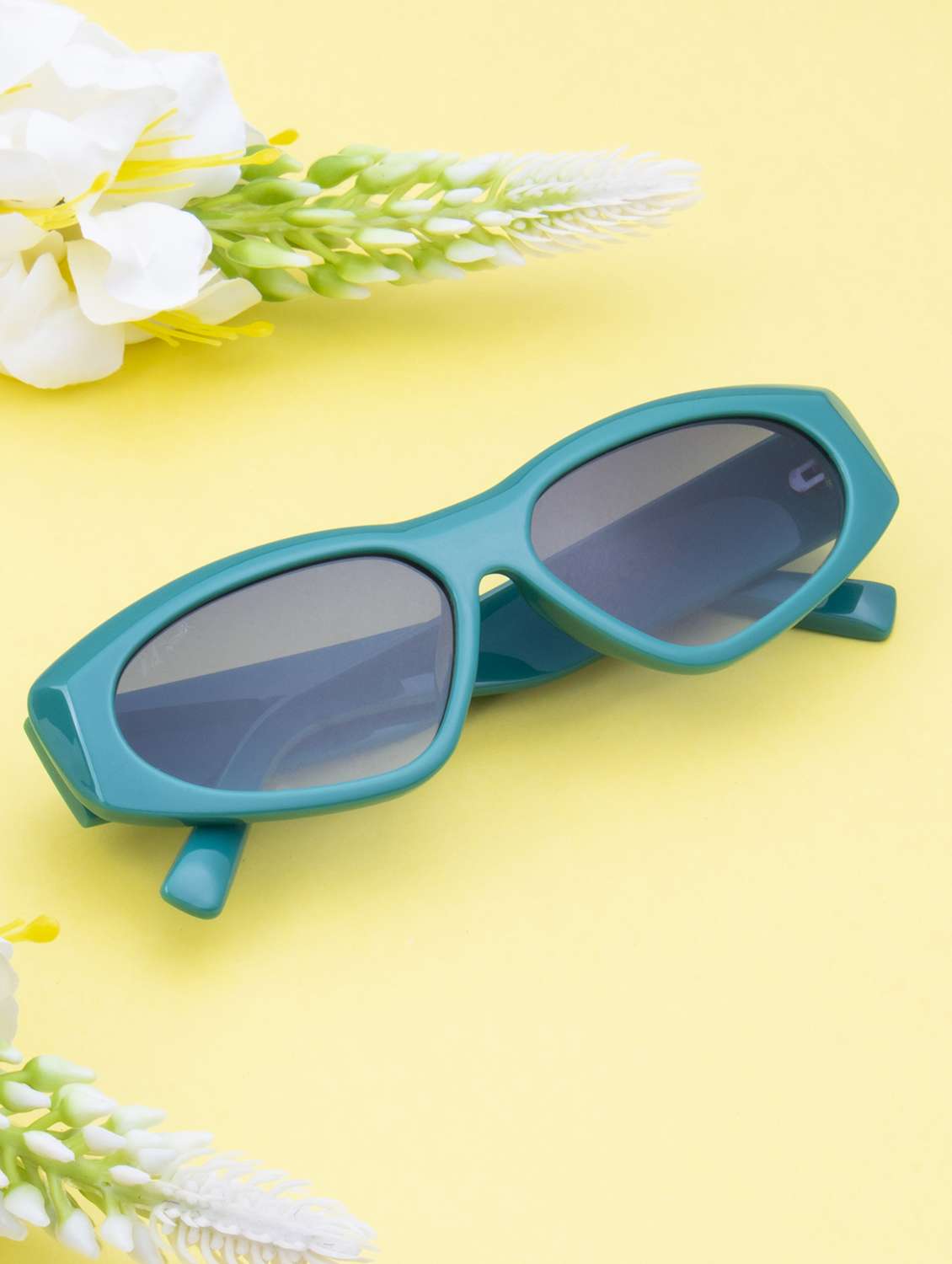 ted smith unisex cat-eye sunglasses i 100% uv protection  i  grey graded colour lens