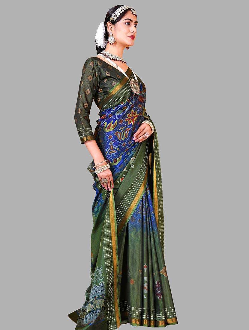 women printed patola saree with blouse - 22217968 -  Standard Image - 2