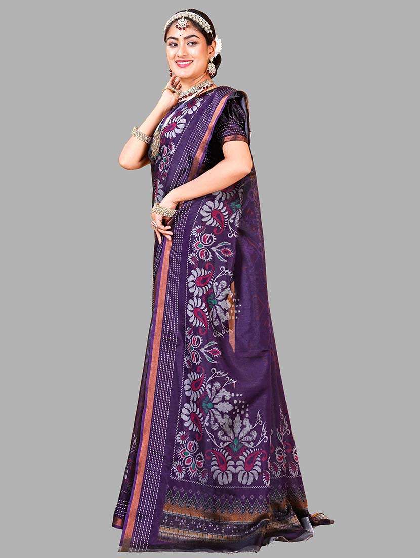 women printed patola saree with blouse - 22217969 -  Standard Image - 2