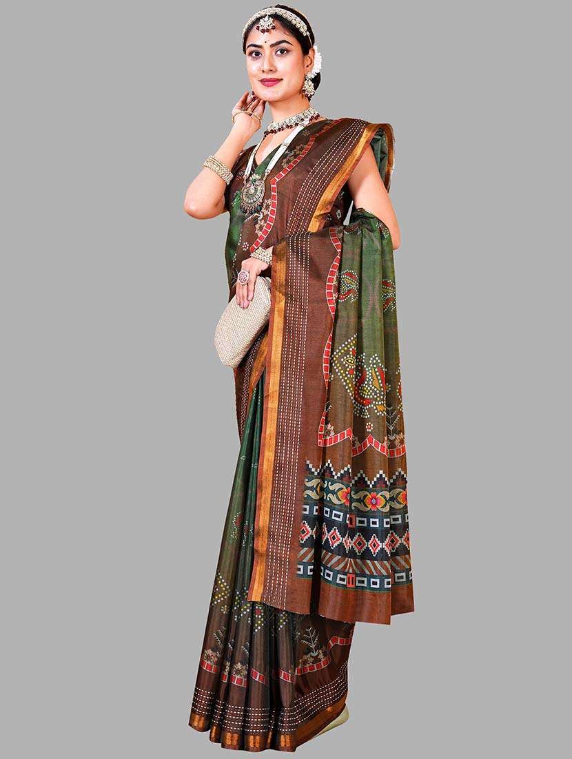 women printed patola saree with blouse - 22217976 -  Standard Image - 2