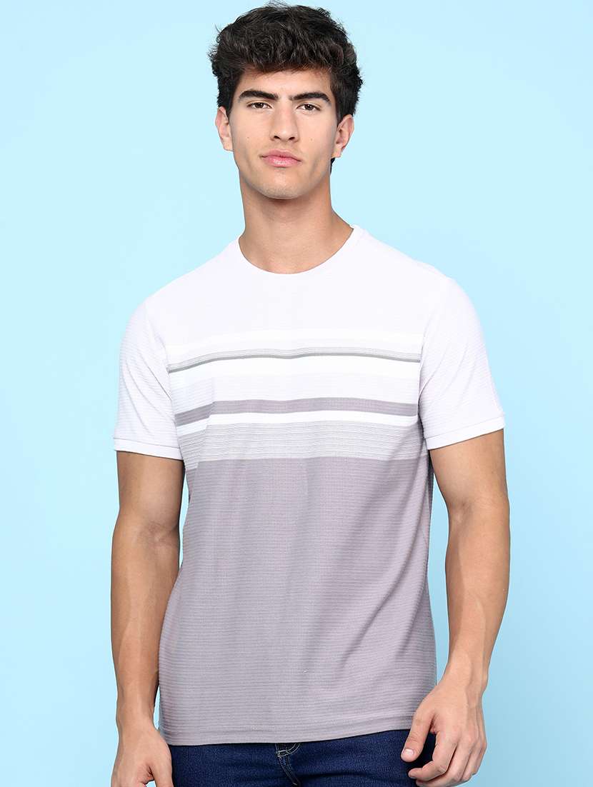 men striped short sleeve regular fit t-shirt - 22218108 -  Standard Image - 2