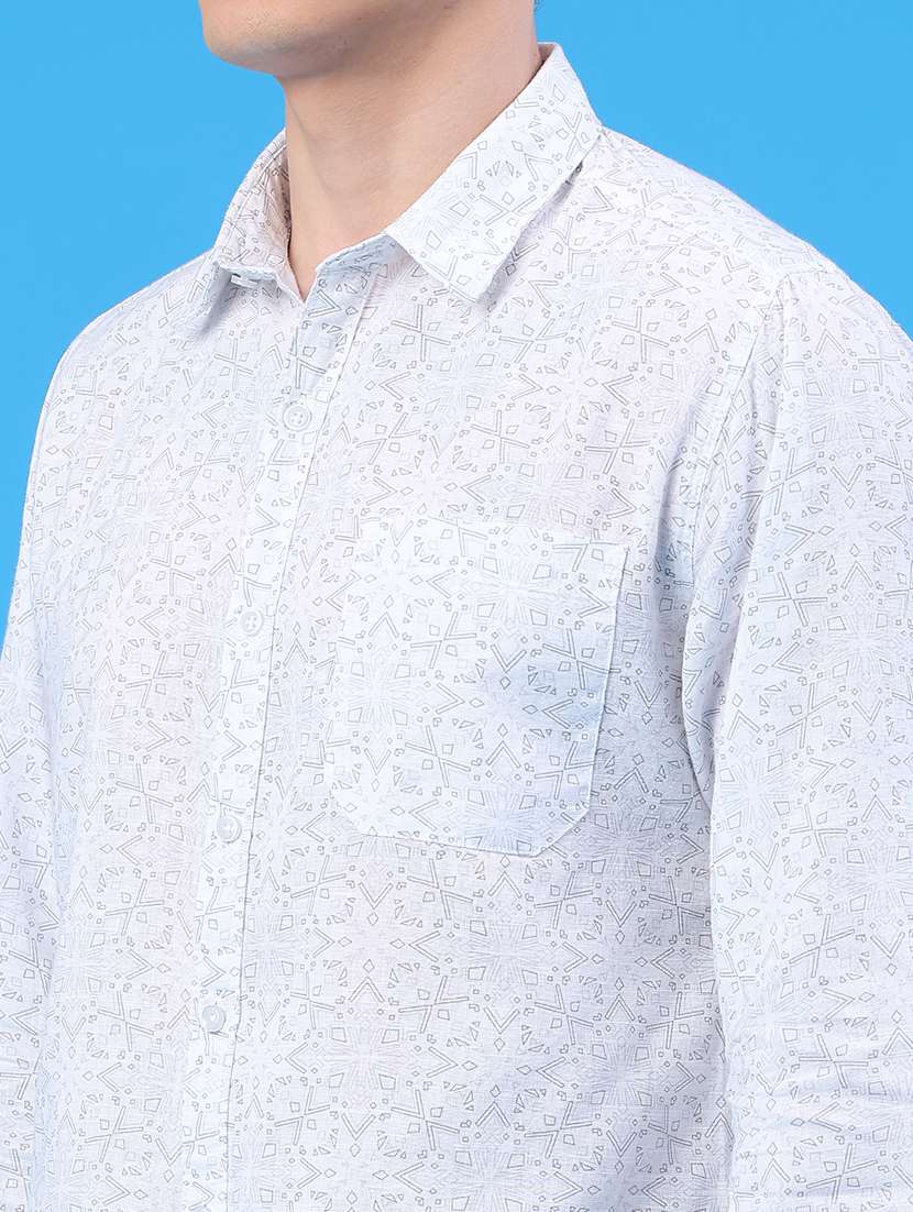 men printed long sleeve regular fit casual shirt - 22218113 -  Standard Image - 2