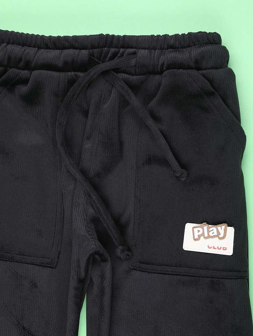 girls solid mid rise winterwear cargo - 22218164 -  Standard Image - 2