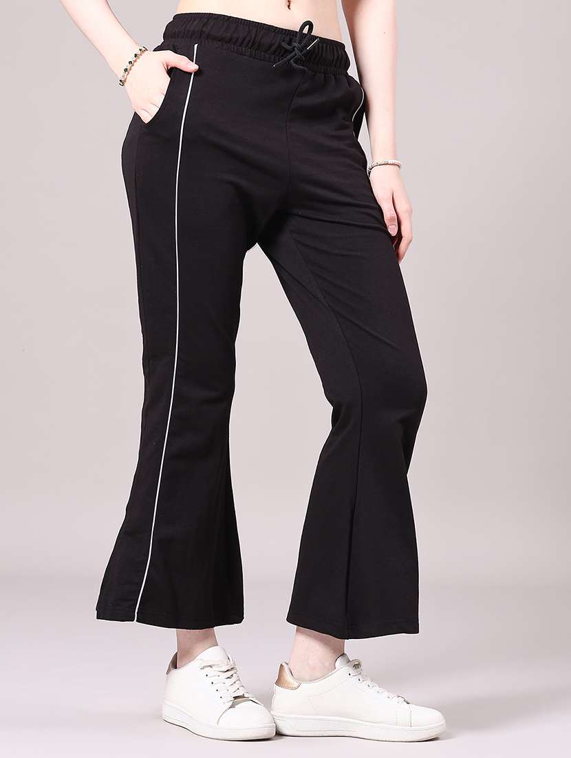 women solid mid rise track pants  - 22218175 -  Standard Image - 2