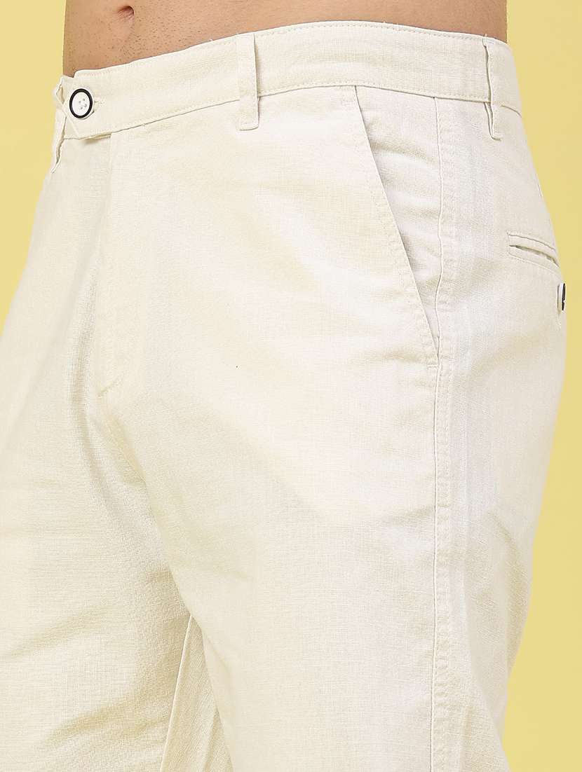 men solid mid rise chinos casual trouser - 22218242 -  Standard Image - 2