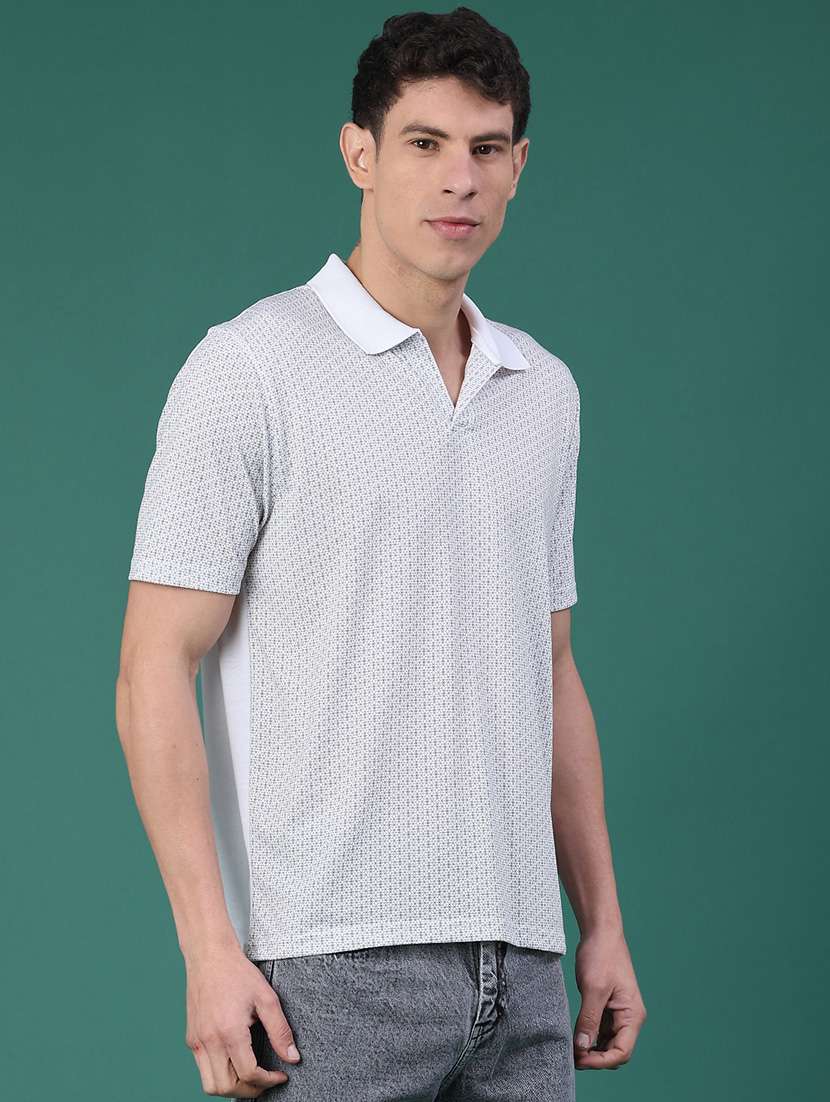 men printed short sleeve regular fit polo t-shirt - 22218251 -  Standard Image - 2