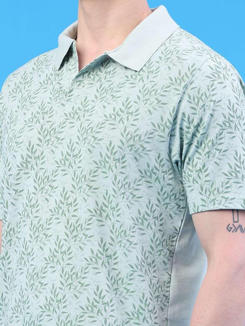 men printed short sleeve regular fit polo t-shirt - 22218254 -  Standard Image - 2
