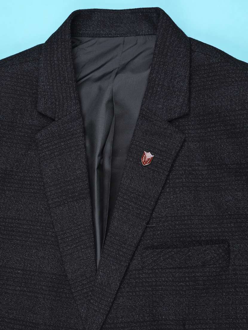 men self design lapel collar single breasted casual blazer - 22218273 -  Standard Image - 2