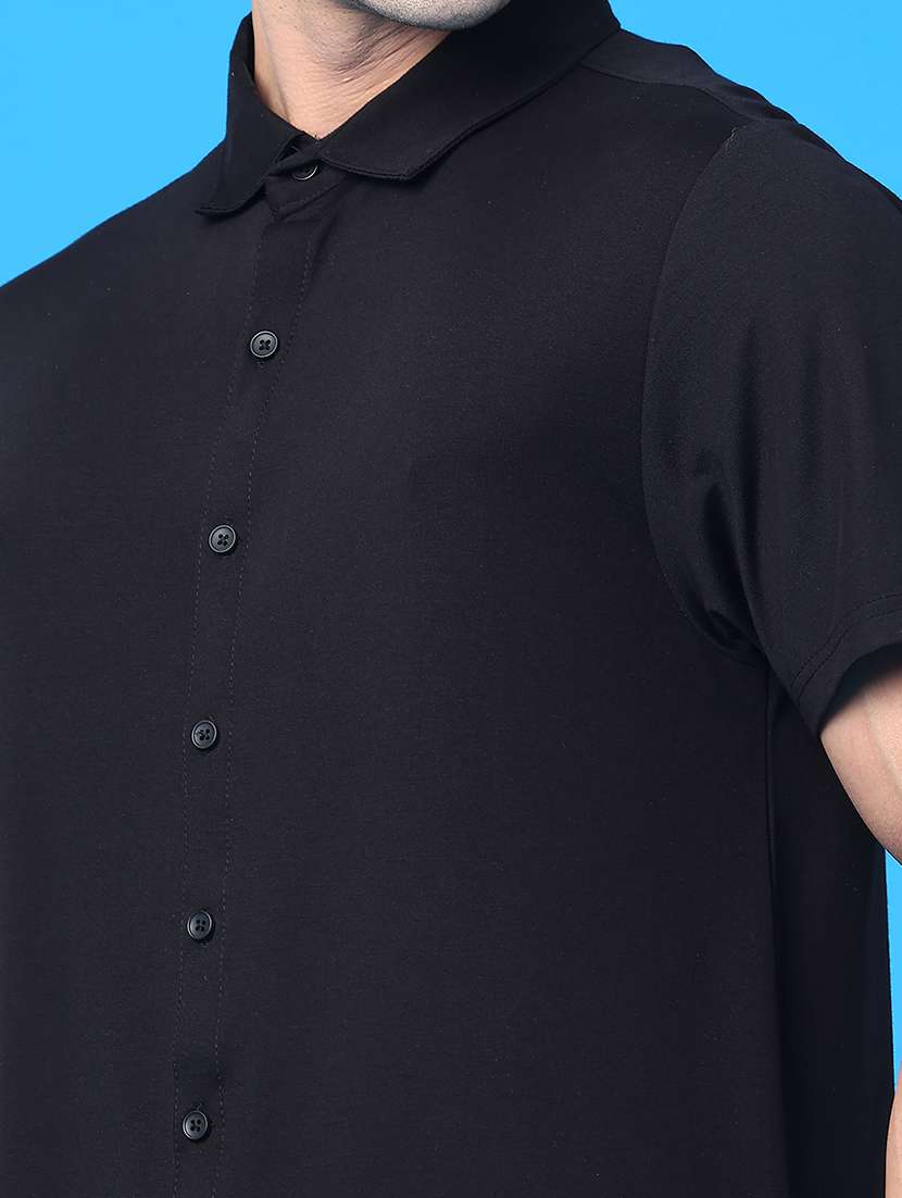 men solid short sleeve regular fit casual shirt - 22218282 -  Standard Image - 2