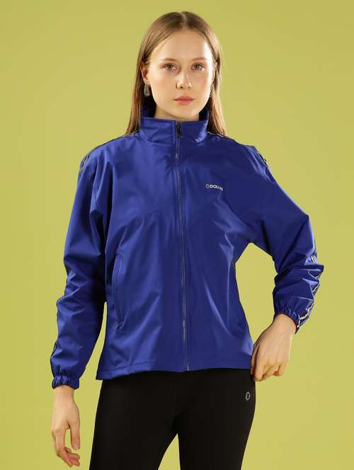 women solid long sleeve windcheater jacket - 22218418 -  Standard Image - 0