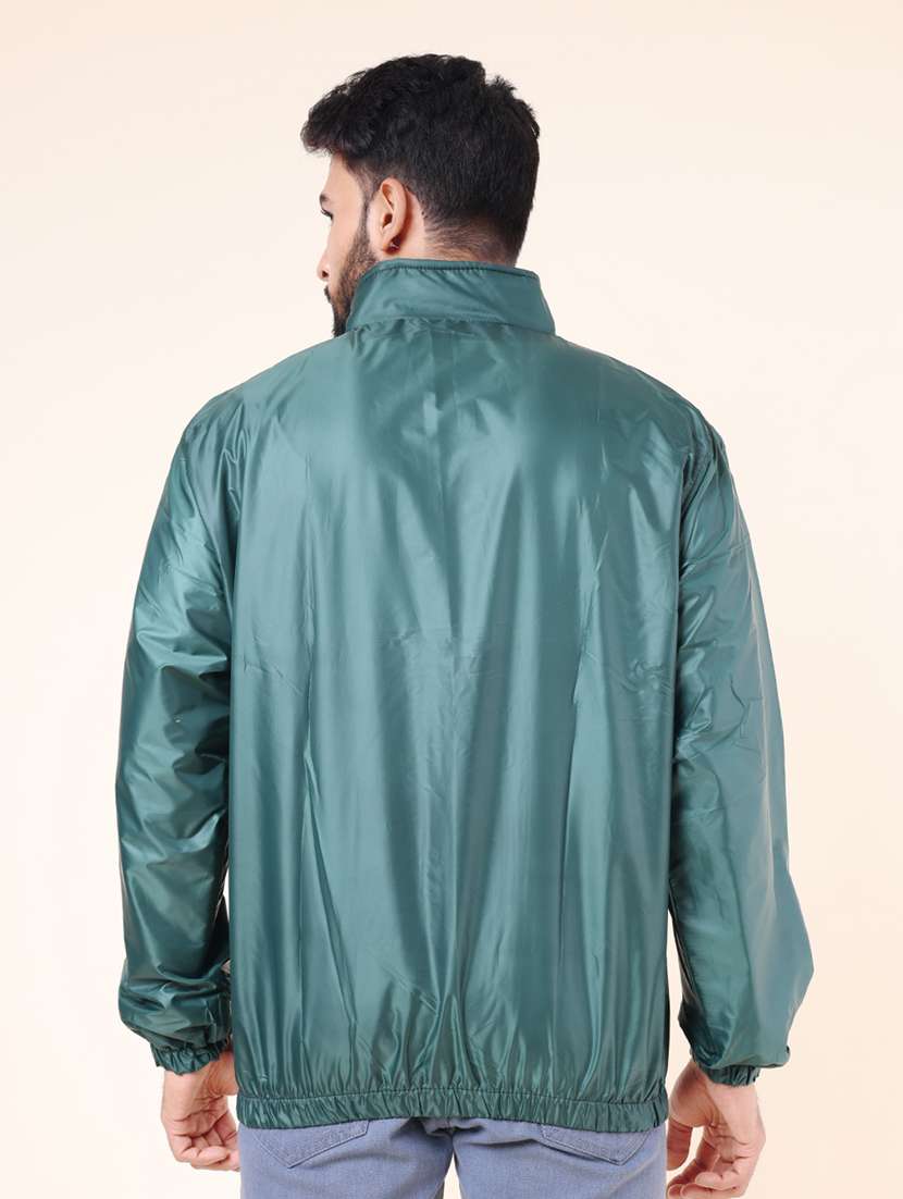 men solid long sleeve windcheater bomber jacket - 22218439 -  Standard Image - 2